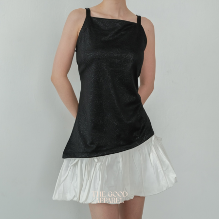 Luna Chic Knit Print Asymmetric Top
