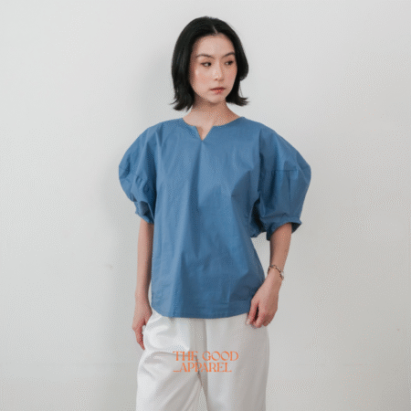 Estee Balloon Sleeve Poplin Blouse