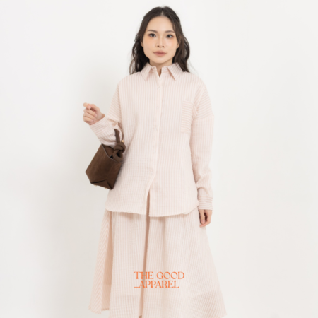 Tencel Long Sleeves Blouse - Home in Sakura Pink